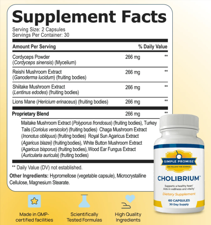 Cholibrium Ingredients Supplement Facts
