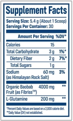 NativePath Native Fiber Supplement Facts