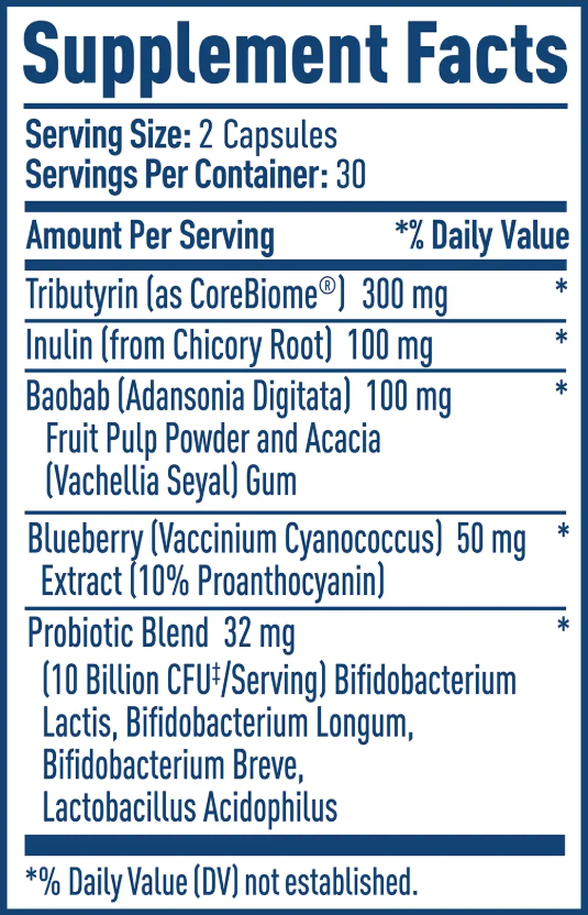 NativePath Synbiotic Supplement Fact
